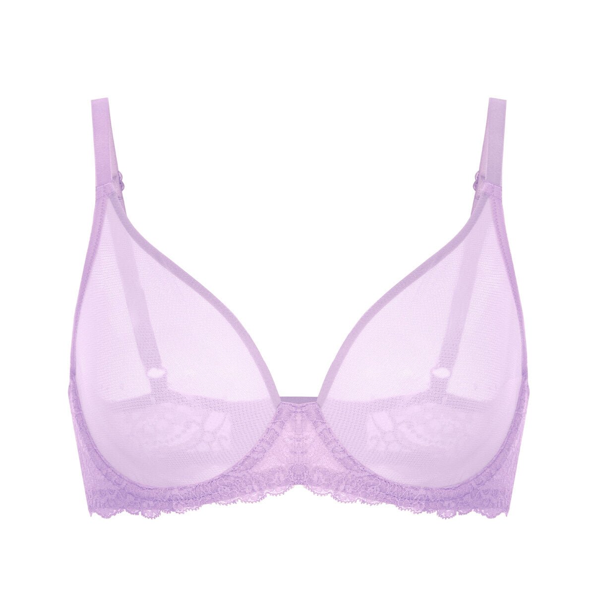 Sheer Mesh Full Coverage Underwire Bra - 0cm