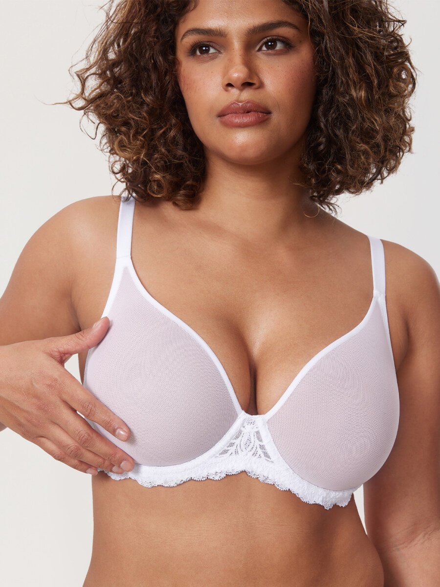Sheer Mesh Full Coverage Underwire Bra - 0cm