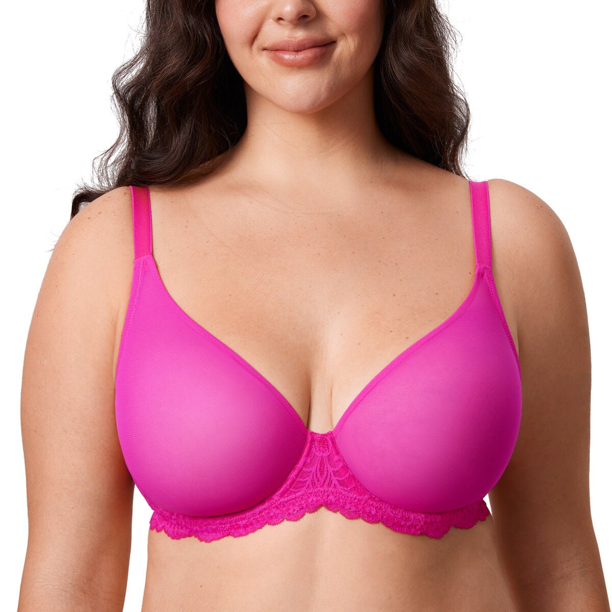 Sheer Mesh Full Coverage Underwire Bra - 0cm