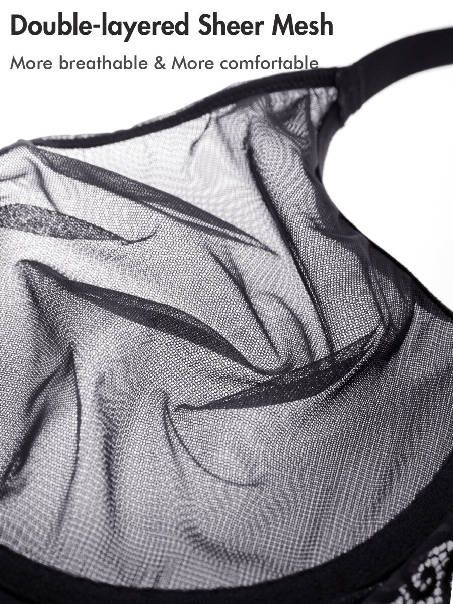 Sheer Mesh Full Coverage Underwire Bra - 0cm