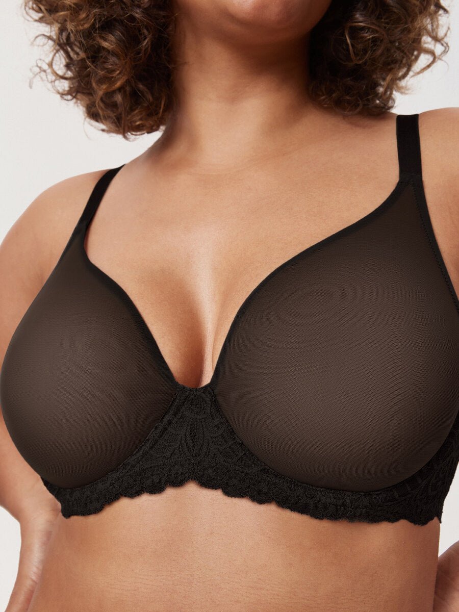 Sheer Mesh Full Coverage Underwire Bra - 0cm