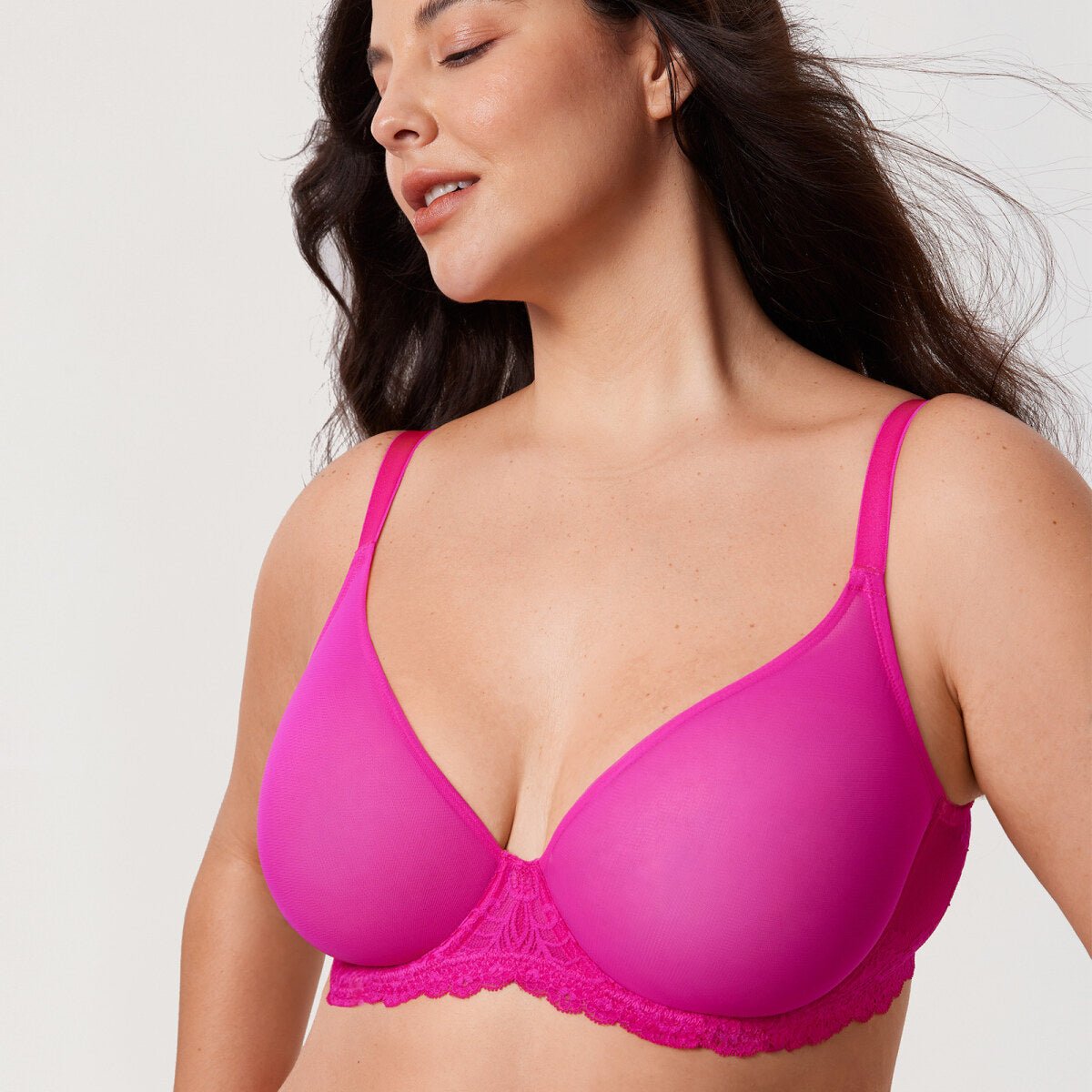 Sheer Mesh Full Coverage Underwire Bra - 0cm