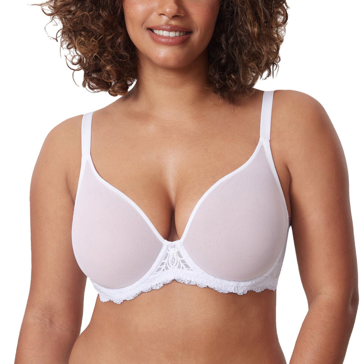 Sheer Mesh Full Coverage Underwire Bra - 0cm