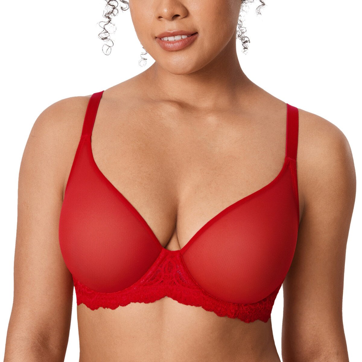 Sheer Mesh Full Coverage Underwire Bra - 0cm