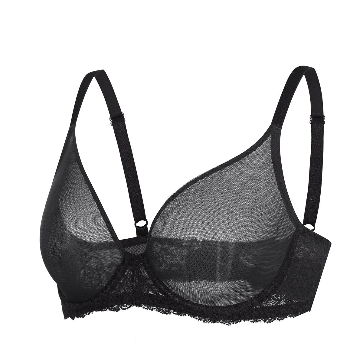 Sheer Mesh Full Coverage Underwire Bra - 0cm