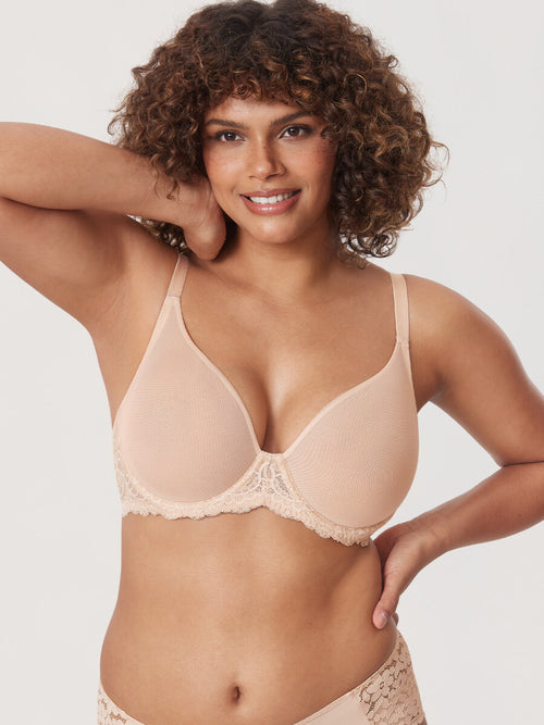 Sheer Mesh Full Coverage Underwire Bra