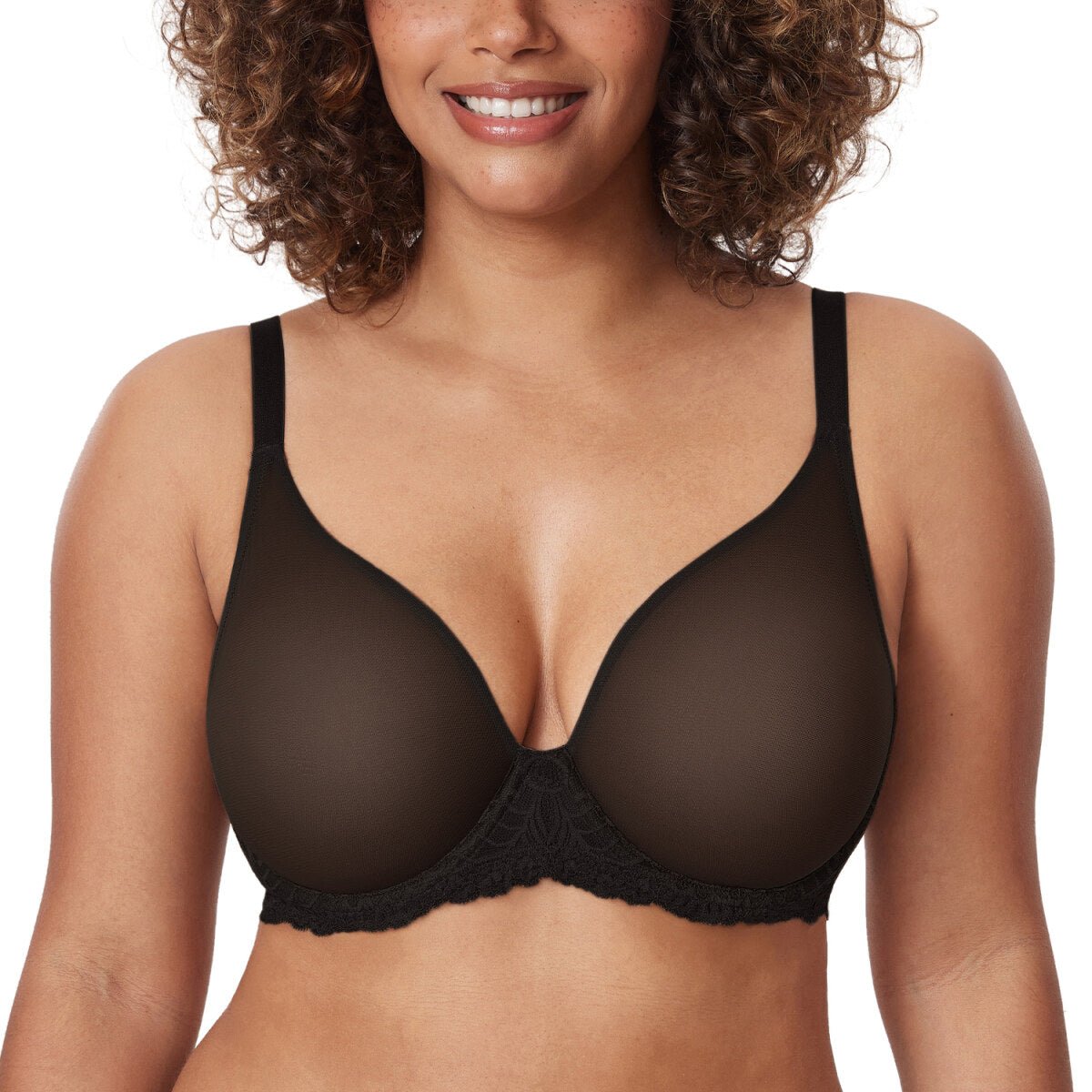 Sheer Mesh Full Coverage Underwire Bra