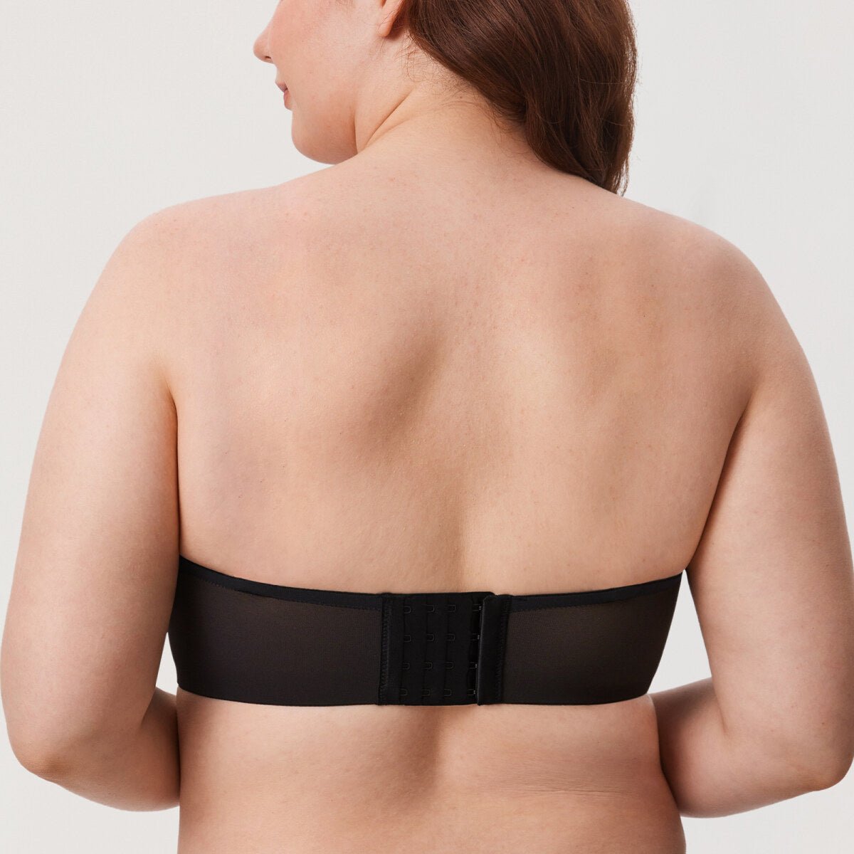 Sheer Mesh Strapless Underwire Bra