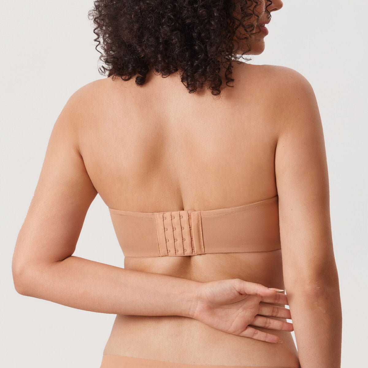 Sheer Mesh Strapless Underwire Bra