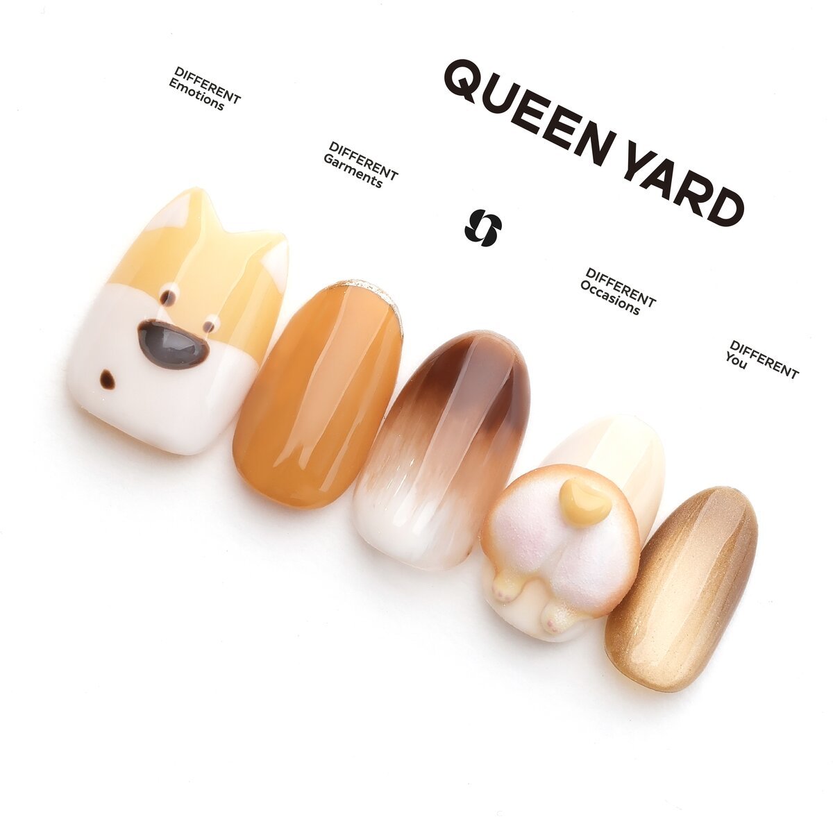Shiba Pup 3D Press-On Nails
