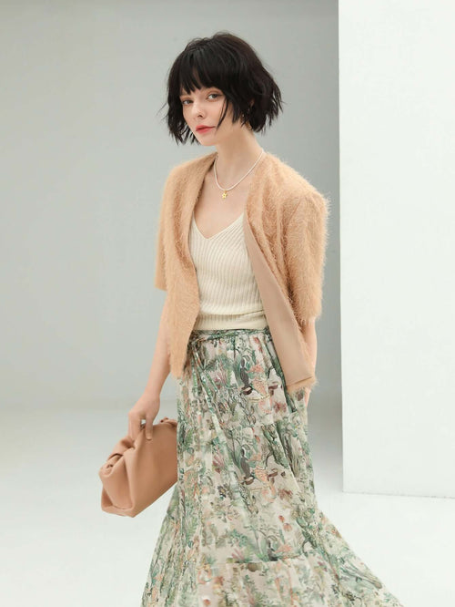 shimmering orange collarless blazer all orange 1