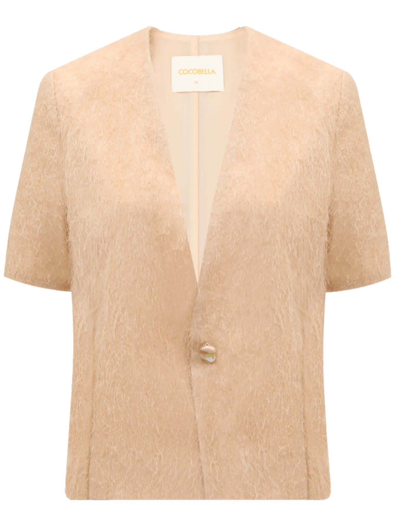 shimmering orange collarless blazer all orange 4