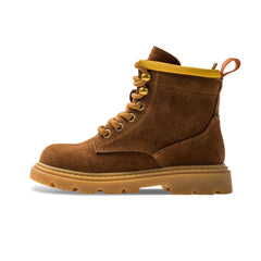 Side Zip Kids Suede Trucker Boots