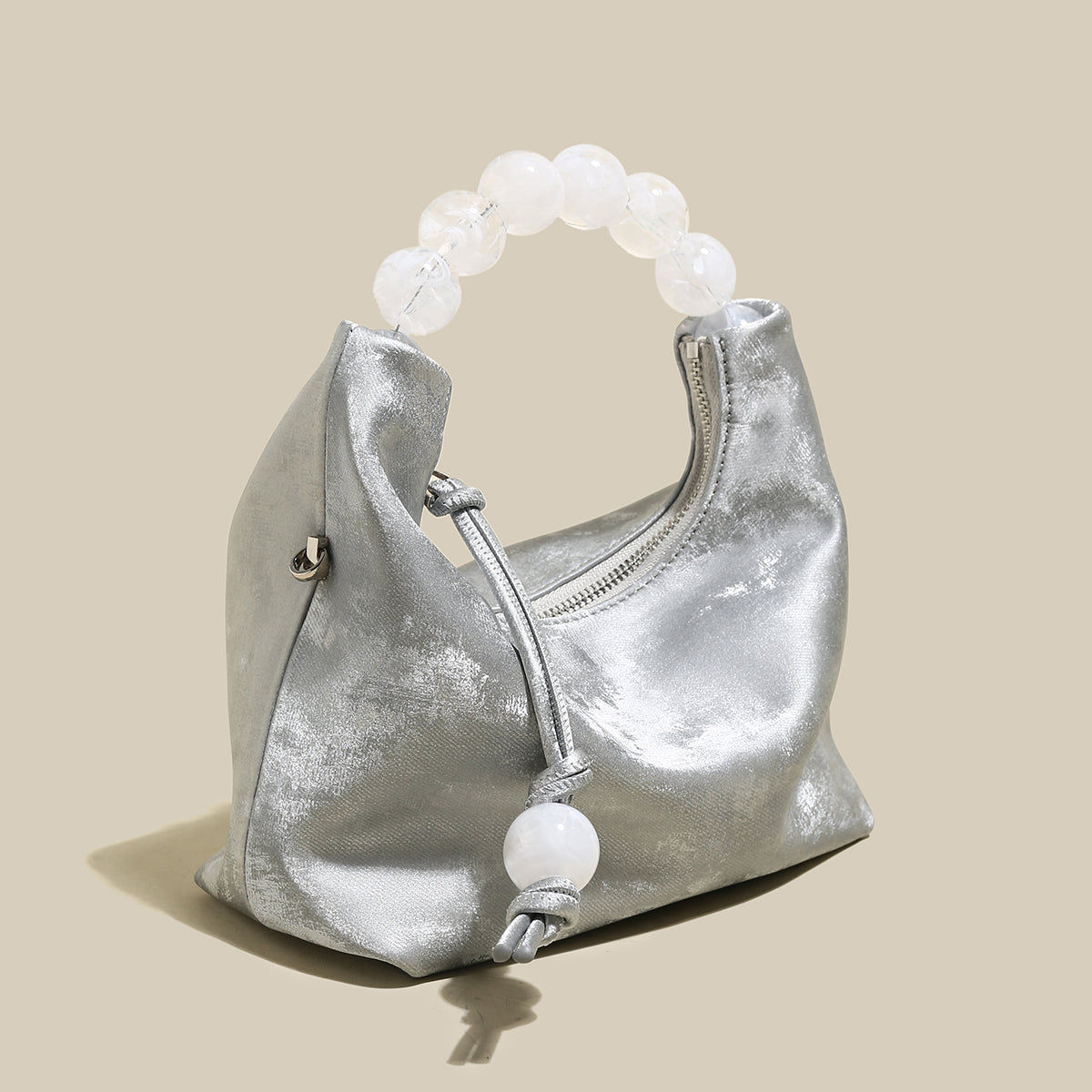 silver pearl top handle bag silver 2.JPG