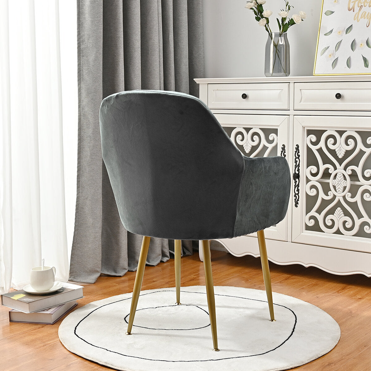 Silverfox Velvet Stretch Curved Chair Slipcover – Elastic Armchair Cover
