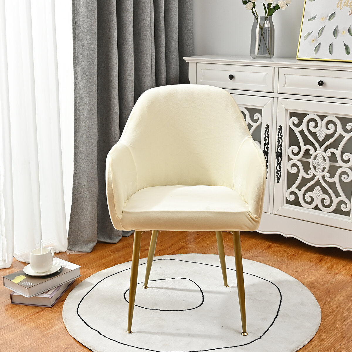 Silverfox Velvet Stretch Curved Chair Slipcover – Elastic Armchair Cover