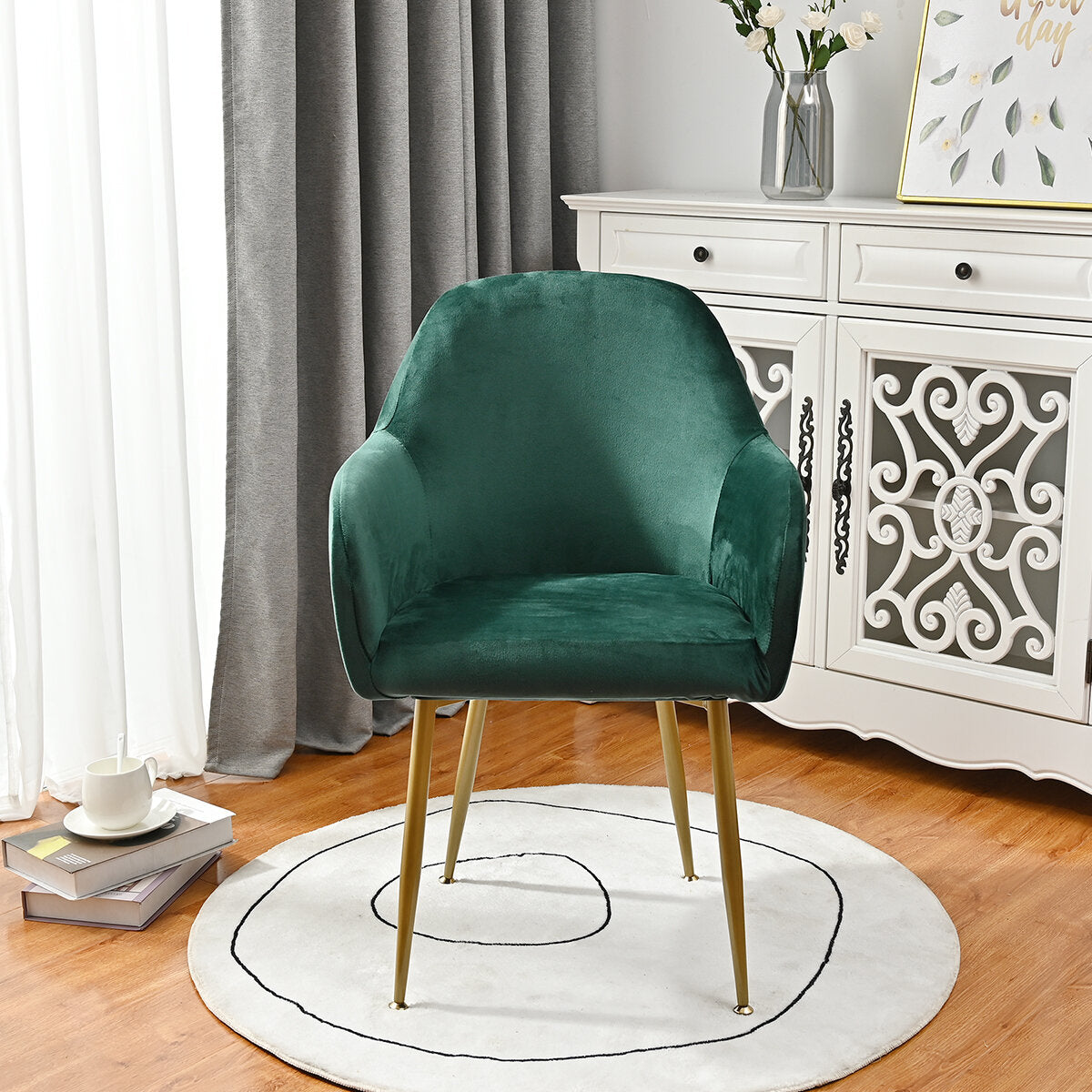 Silverfox Velvet Stretch Curved Chair Slipcover – Elastic Armchair Cover