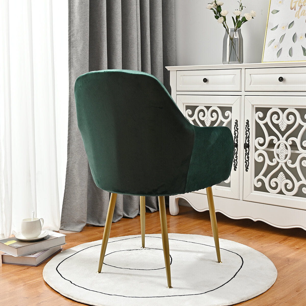 Silverfox Velvet Stretch Curved Chair Slipcover – Elastic Armchair Cover