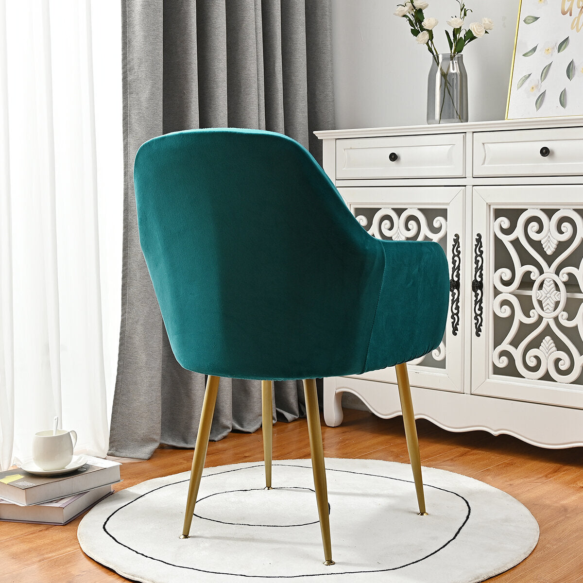 Silverfox Velvet Stretch Curved Chair Slipcover – Elastic Armchair Cover