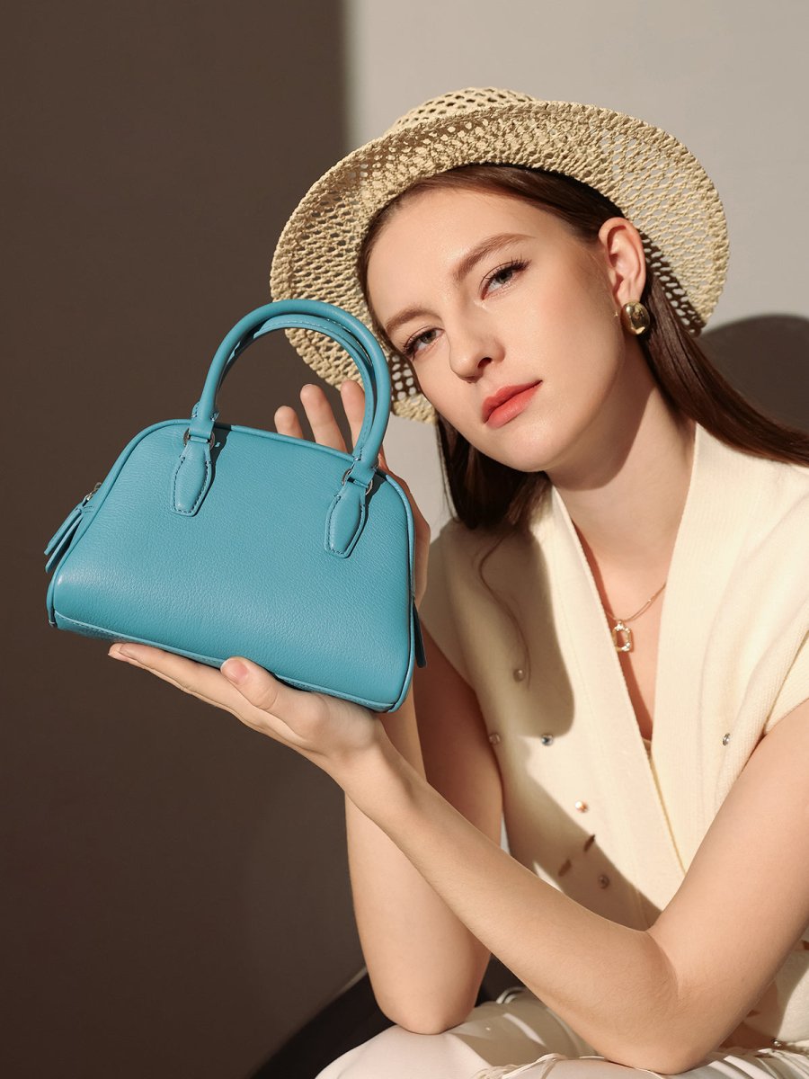 Simple Leather Bowling Bag - 0cm