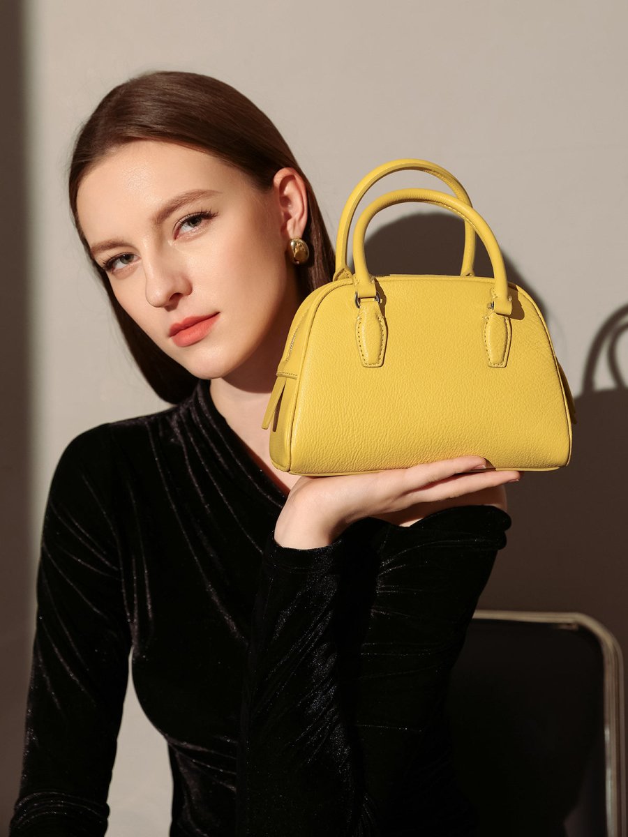 Simple Leather Bowling Bag - 0cm