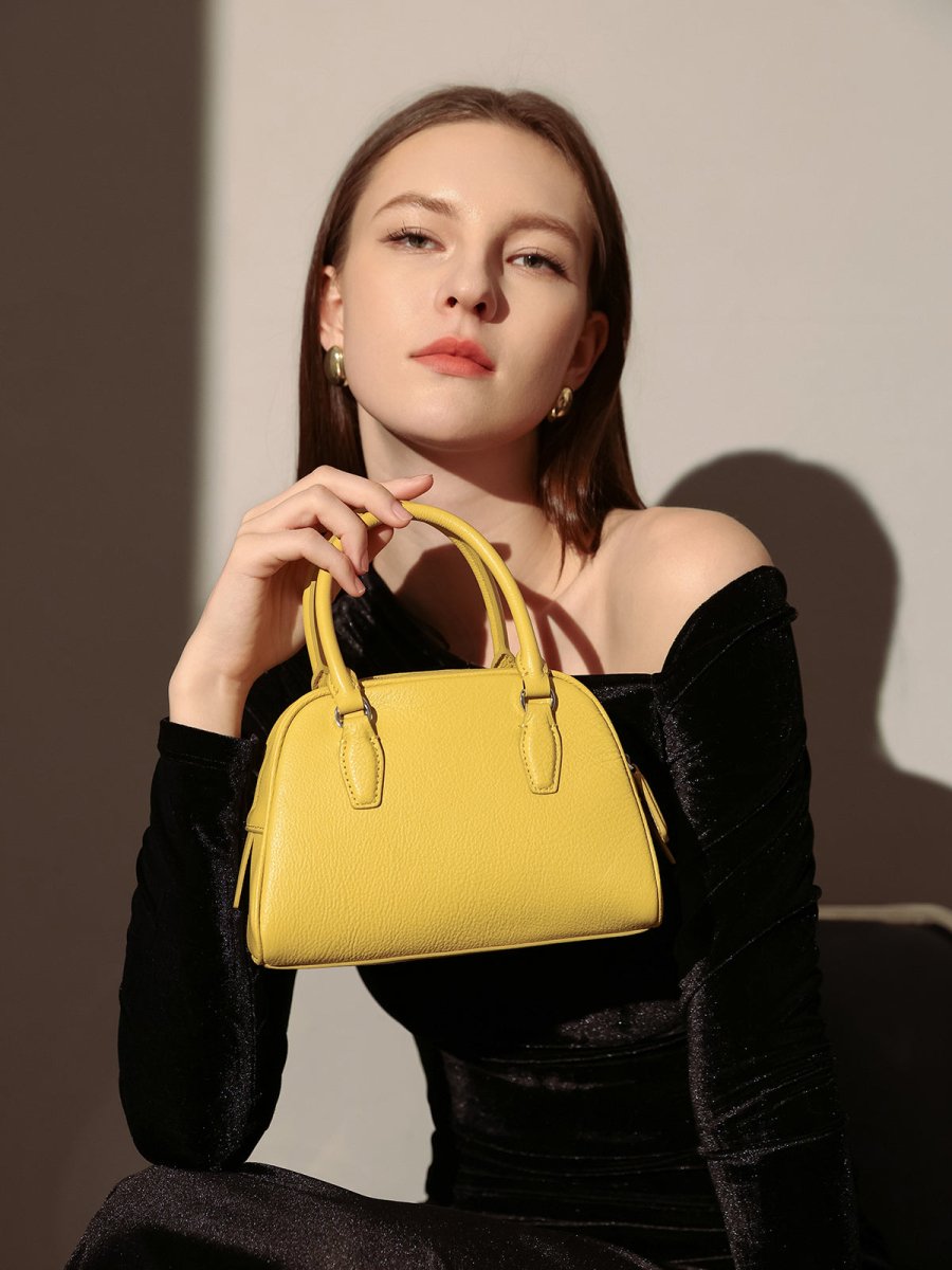 Simple Leather Bowling Bag - 0cm