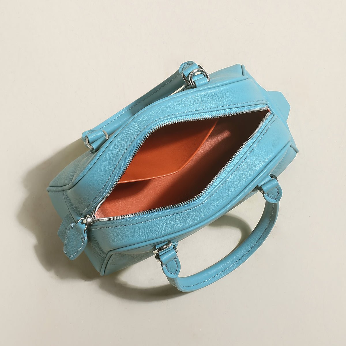 Simple Leather Bowling Bag - 0cm