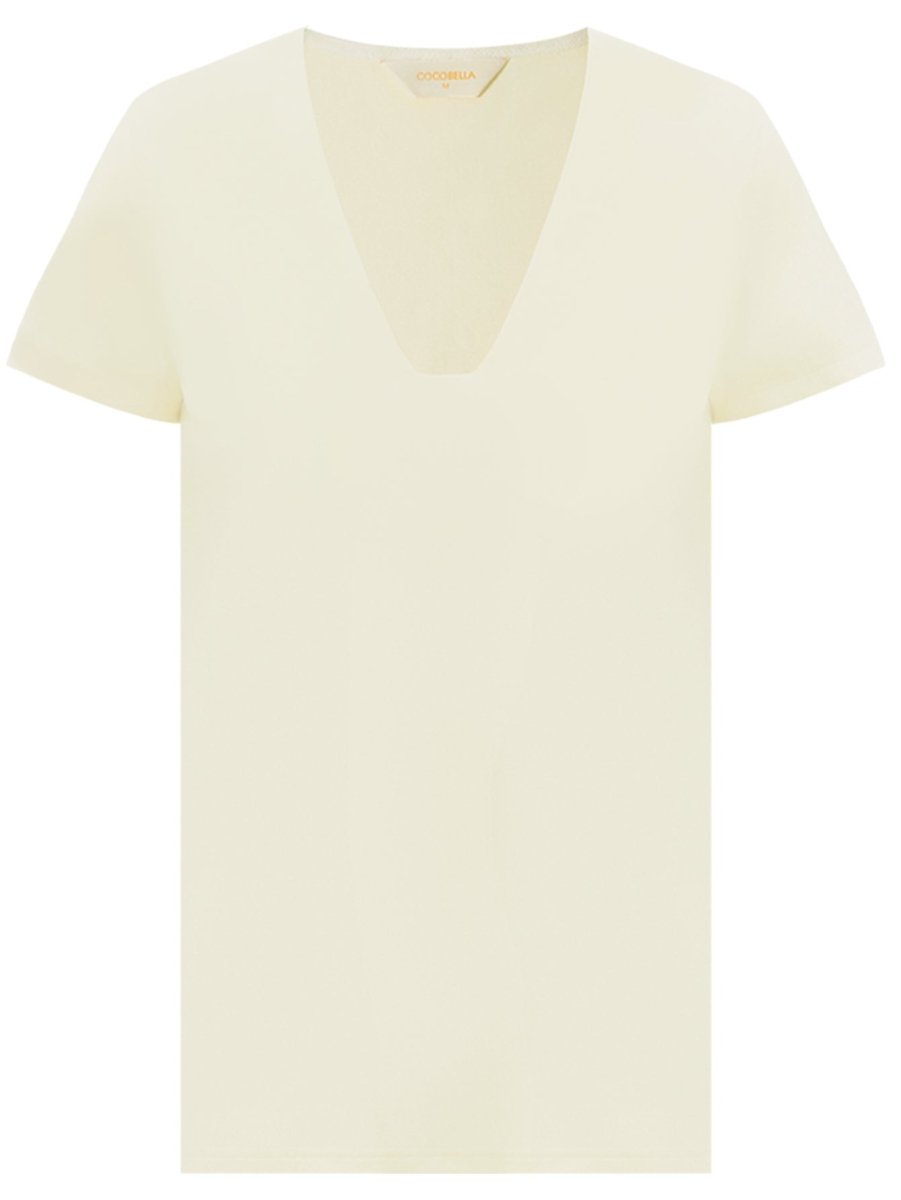 Simple V - Neck Short - Sleeve Tee - 0cm