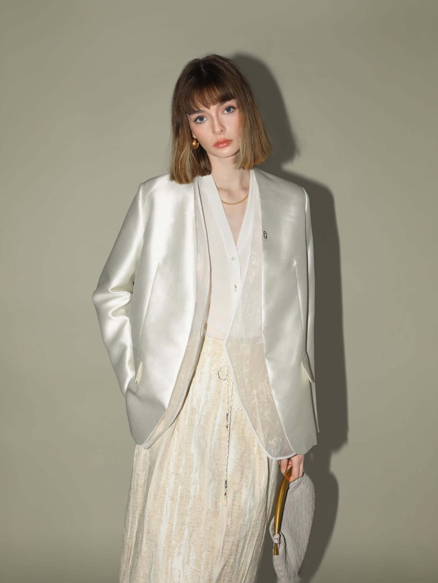 Simple V - Neck Short - Sleeve Tee - 0cm