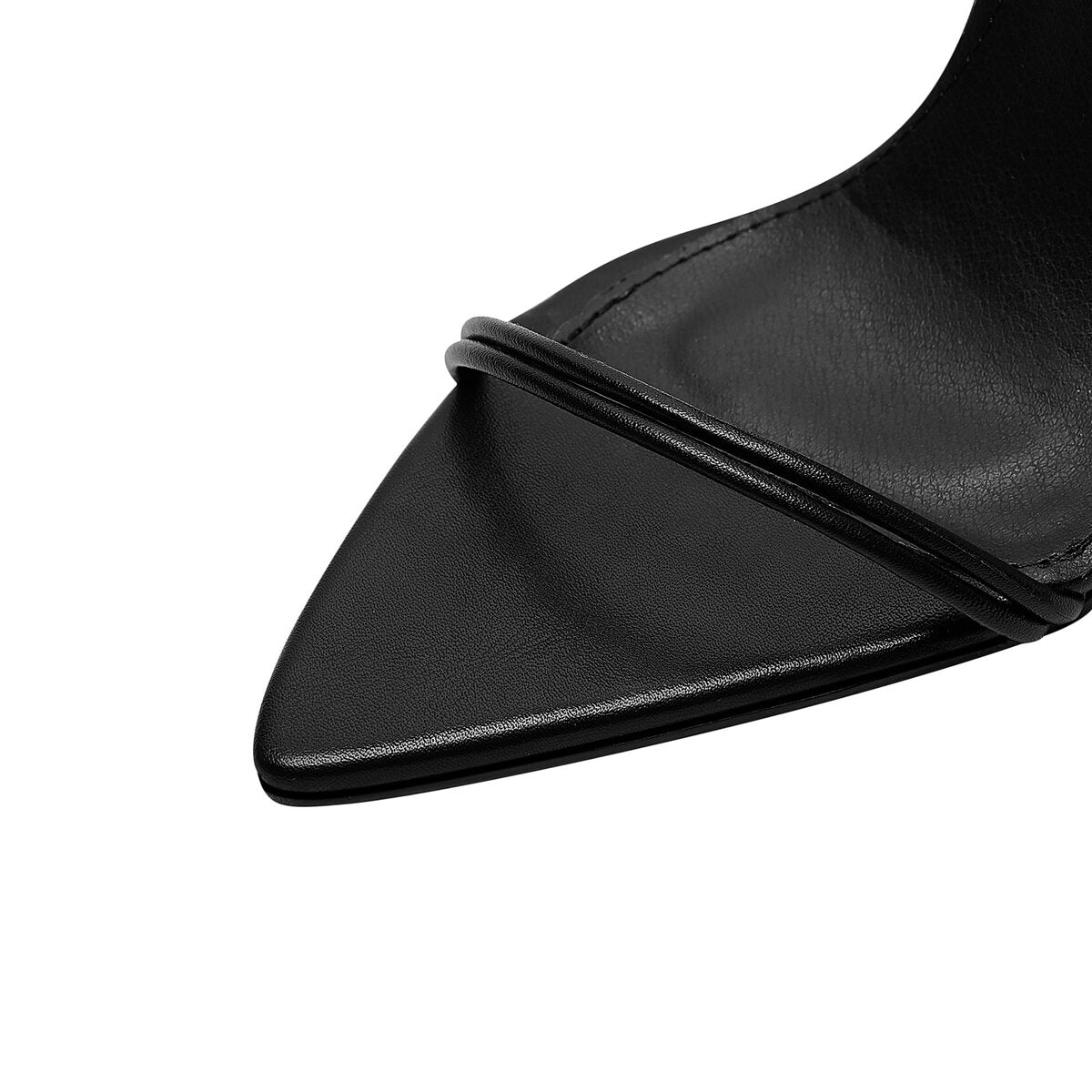 Skinny Strap Stiletto Sandals with Wraparound Ankle Ties