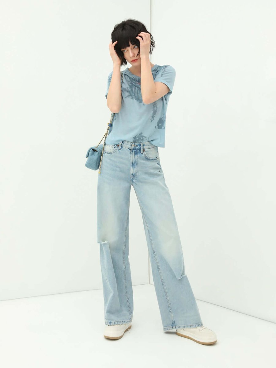 Sky Blue Skin - Friendly Short - Sleeve Tee - 0cm