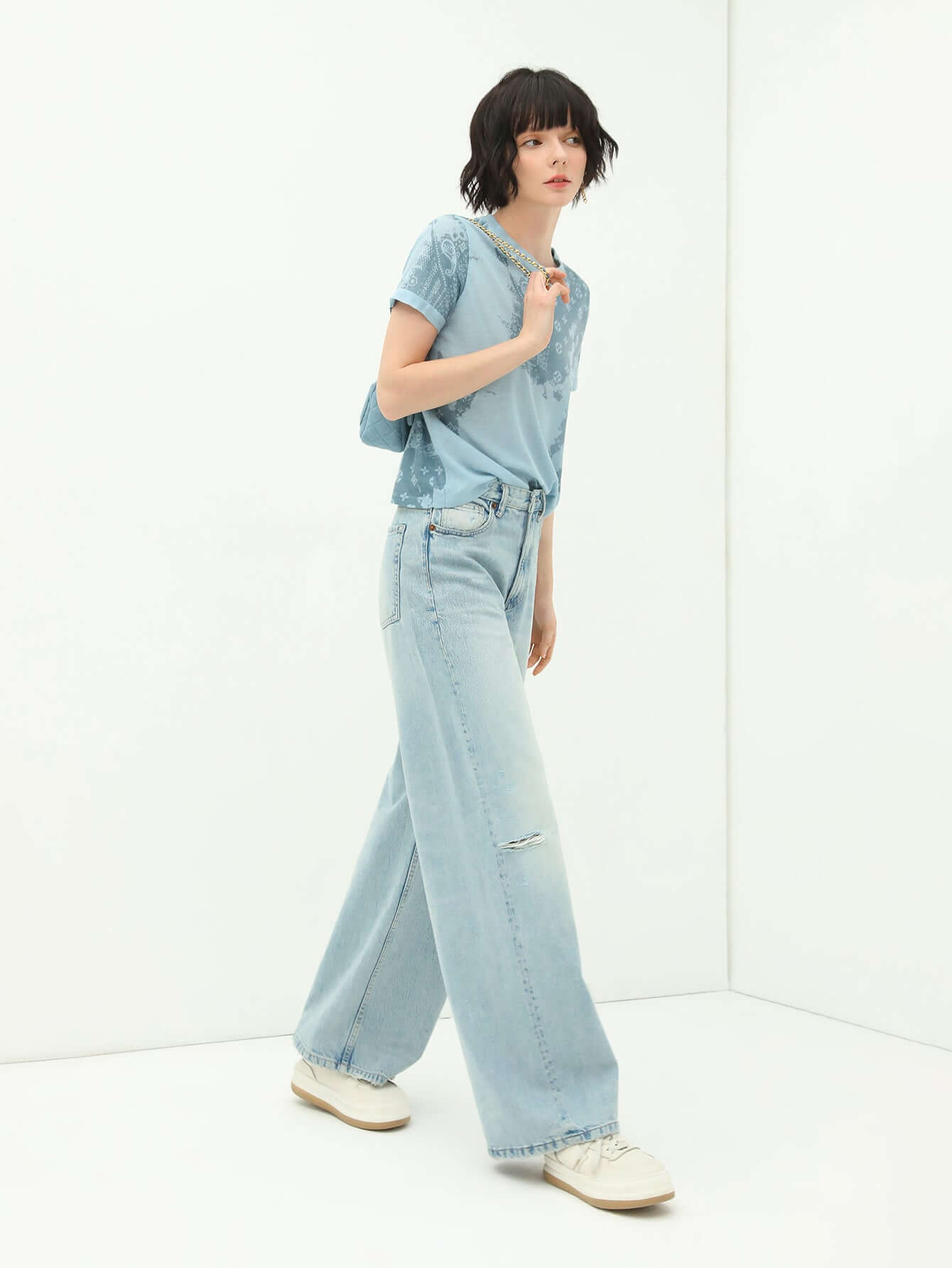 sky blue skin friendly short sleeve tee all blue 1