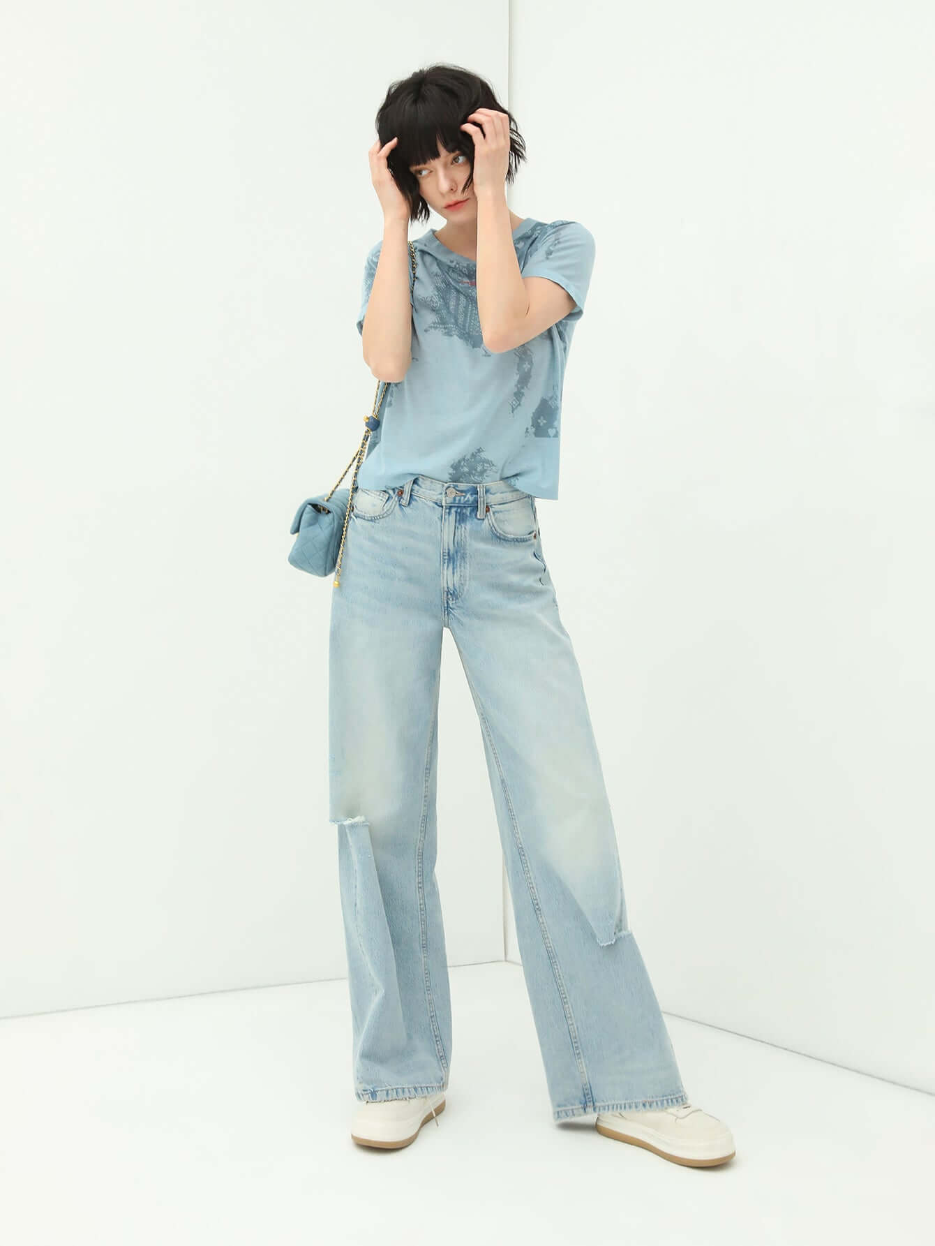 sky blue skin friendly short sleeve tee all blue 2