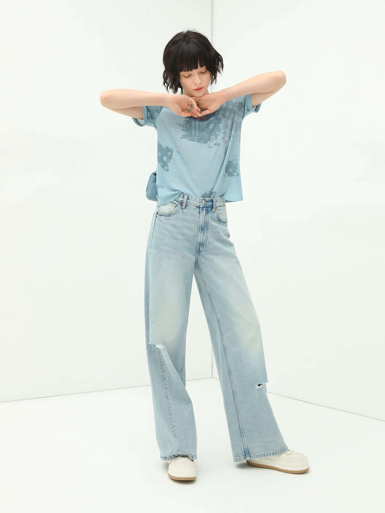 sky blue skin friendly short sleeve tee all blue 3