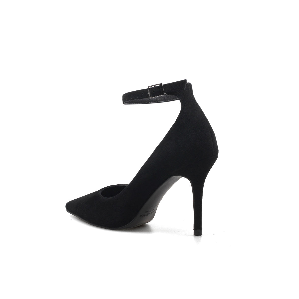 slim ankle strap pumps all black 3