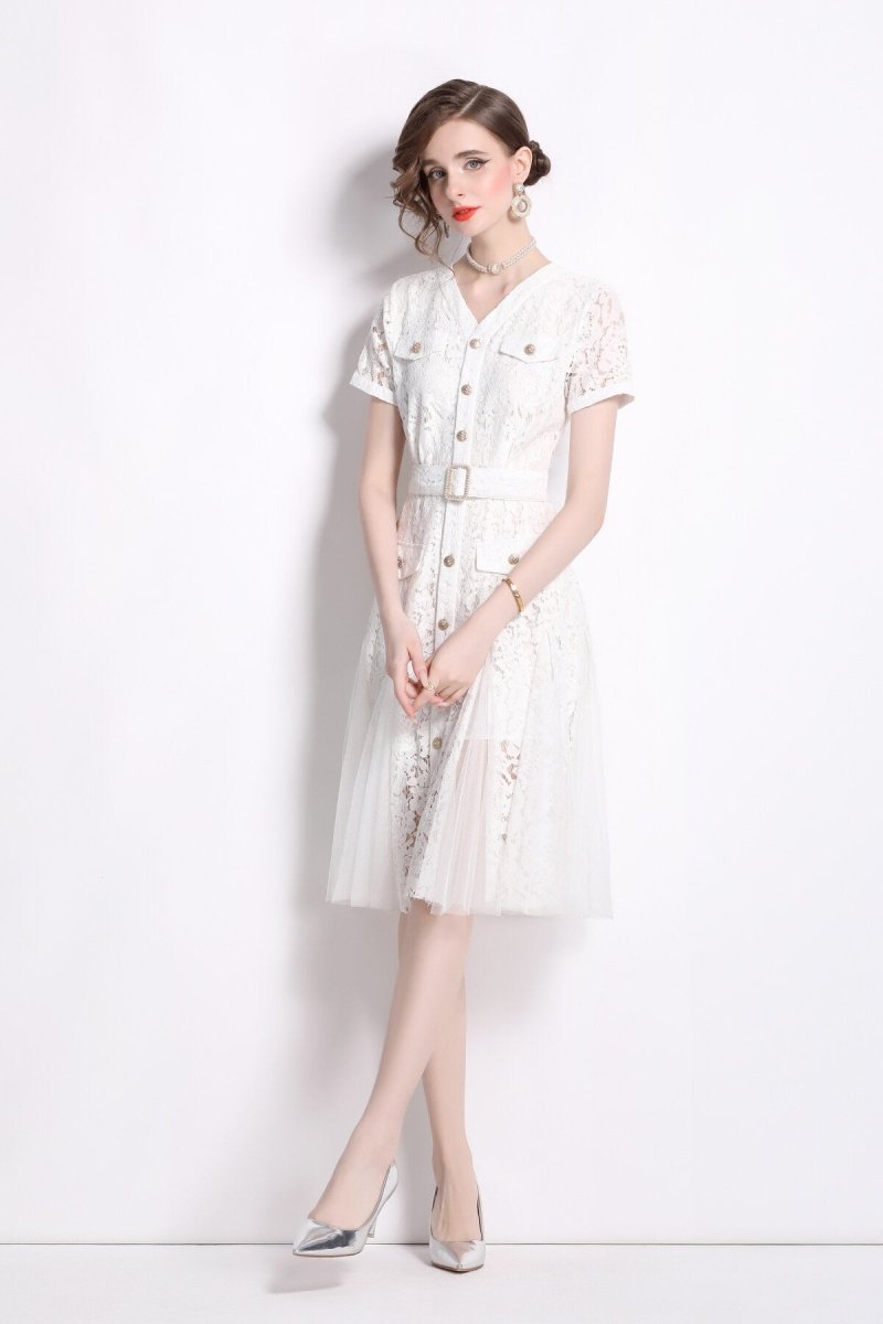 slim - fit - long - sleeve - buckle - waist - mermaid - dress_all_white_3.jpg