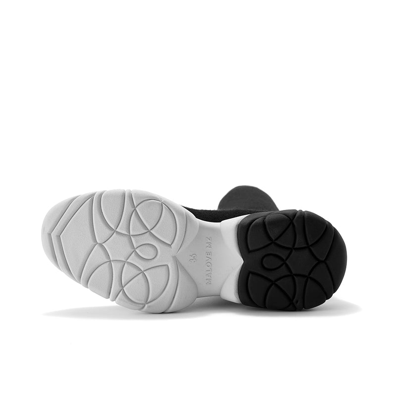 slimming stretchy thermal over the knee boots all black 4