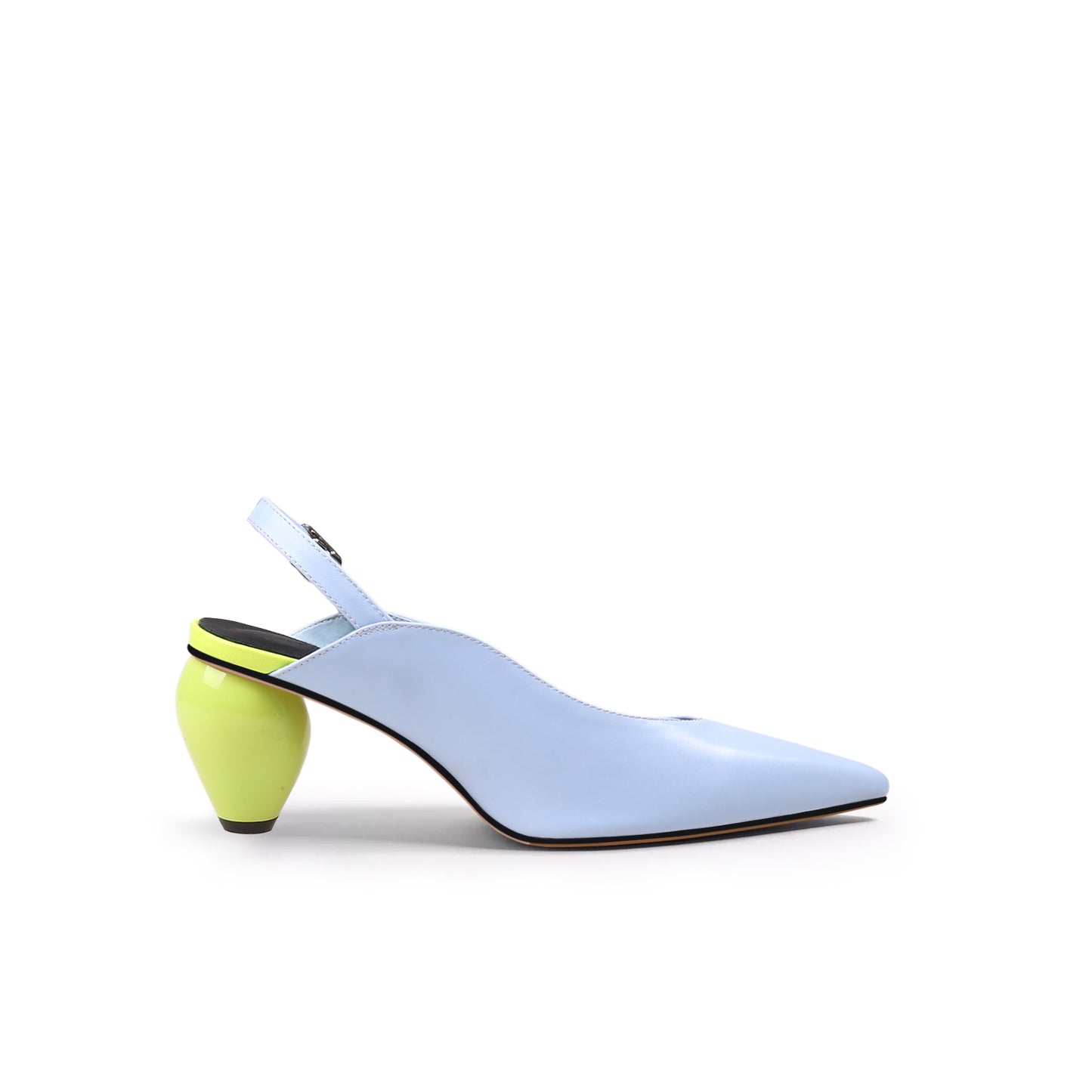 slingback low heel pointed sandals all blue 4