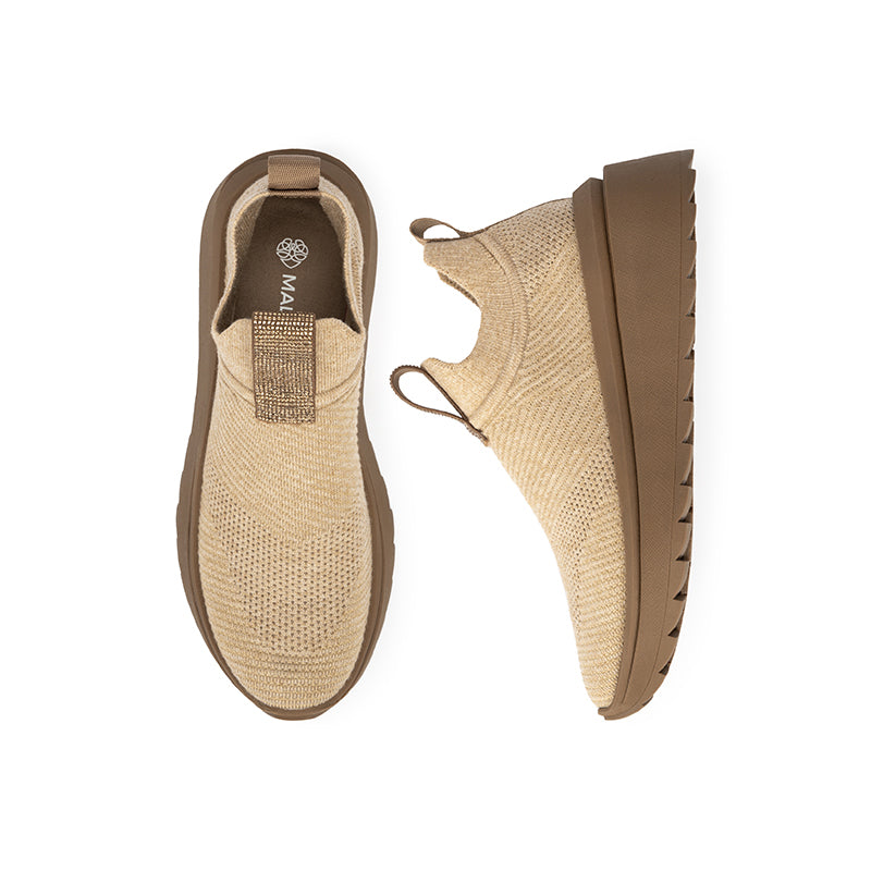 Slip-On Knit Wedge Sneakers – Lightweight Walking Shoes