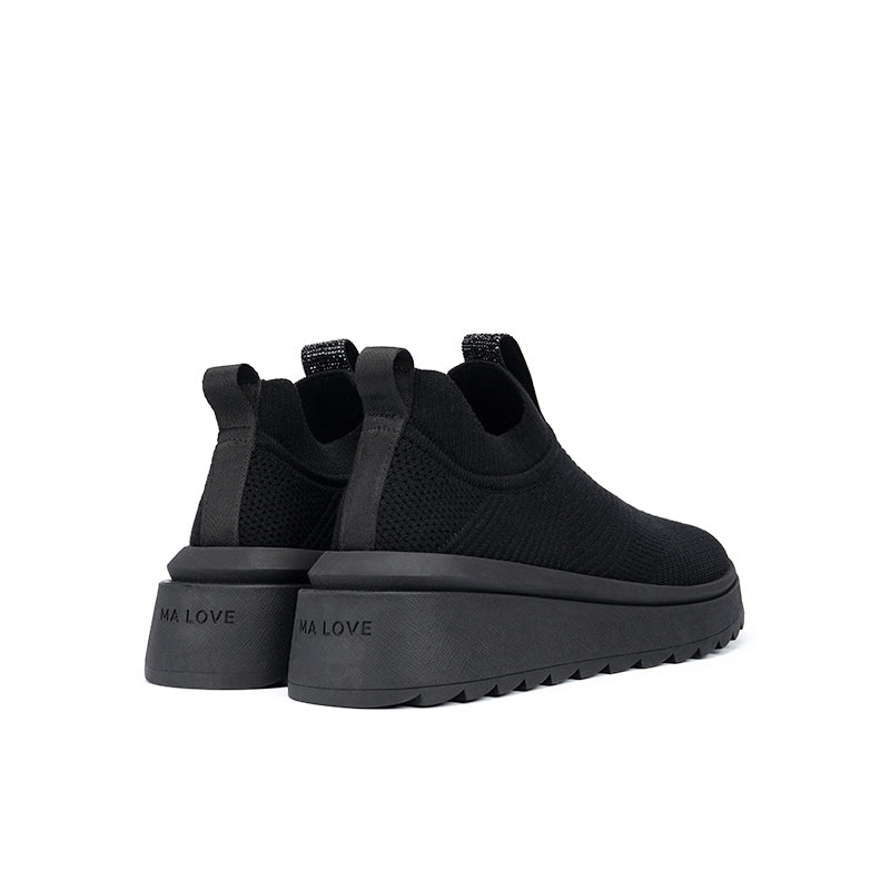 Slip-On Knit Wedge Sneakers – Lightweight Walking Shoes