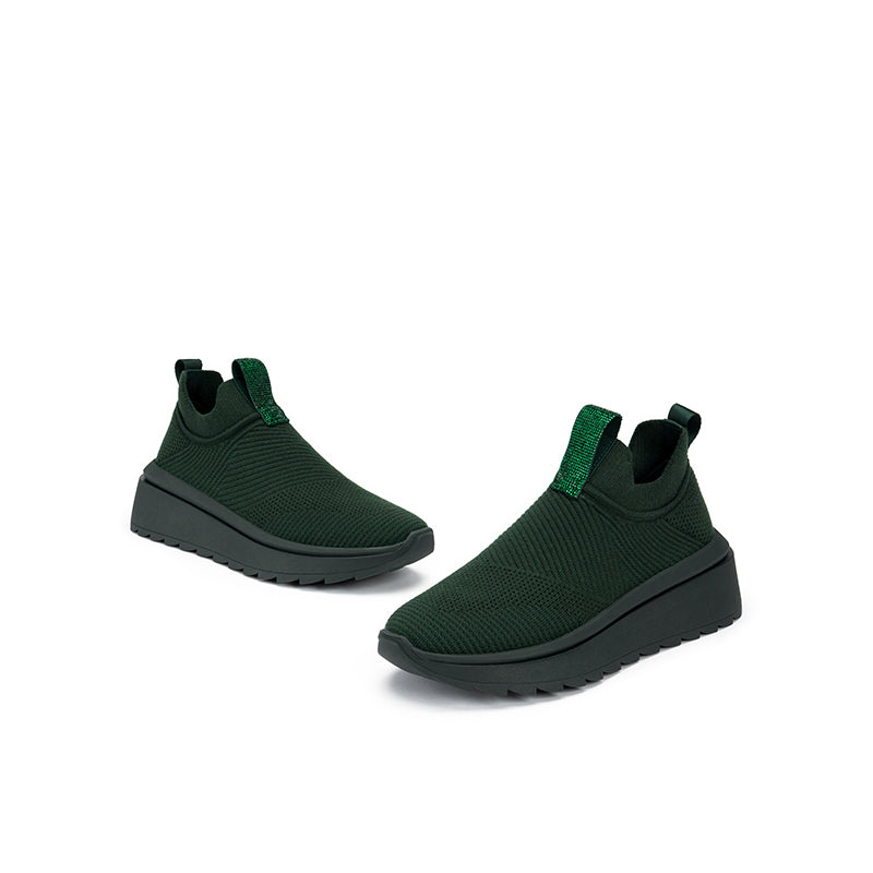 Slip-On Knit Wedge Sneakers – Lightweight Walking Shoes