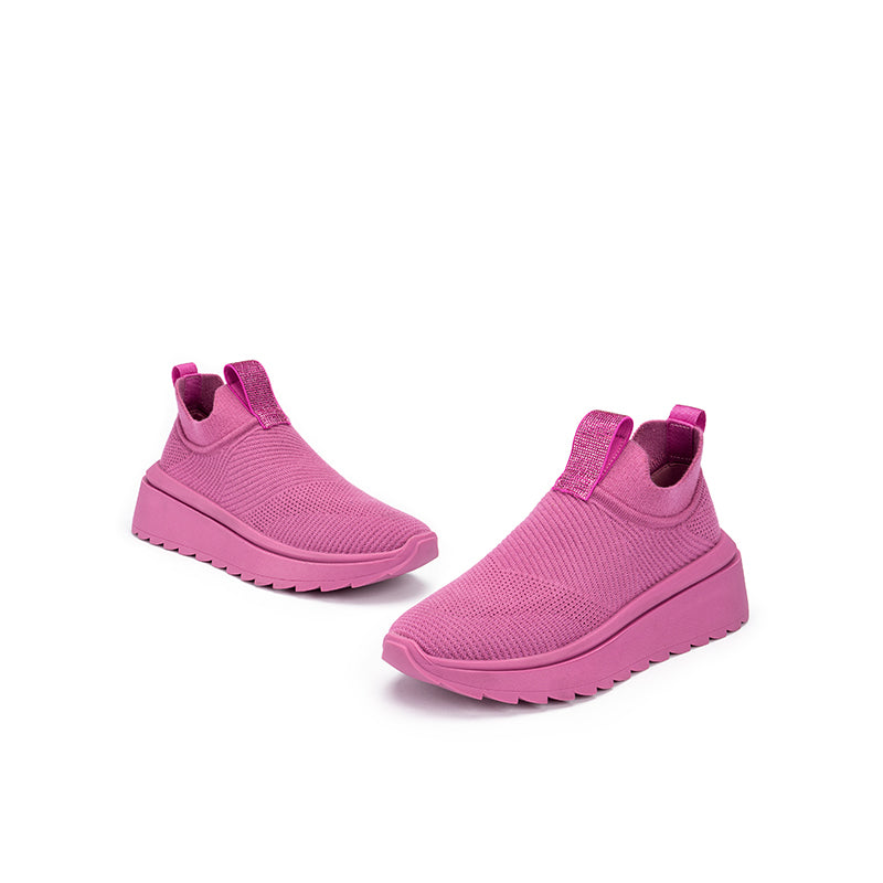 Slip-On Knit Wedge Sneakers – Lightweight Walking Shoes