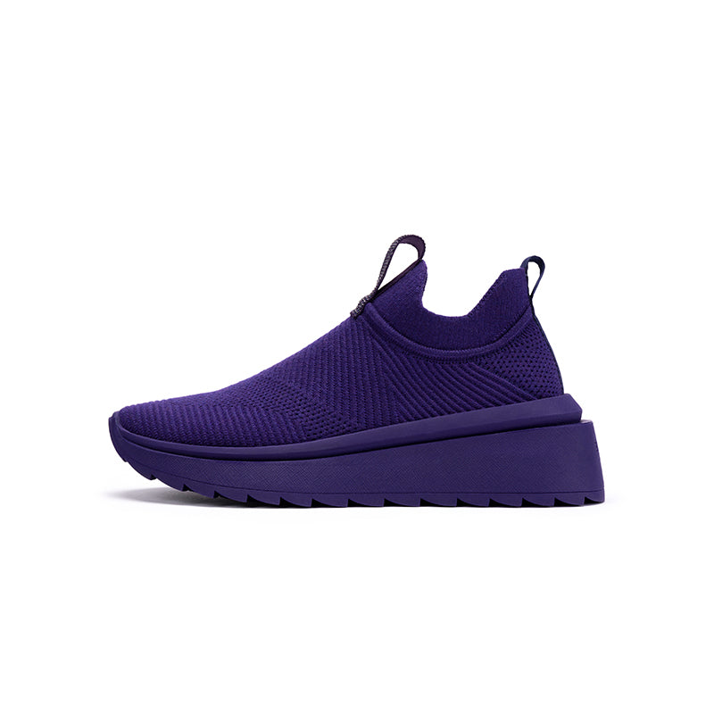 Slip-On Knit Wedge Sneakers – Lightweight Walking Shoes