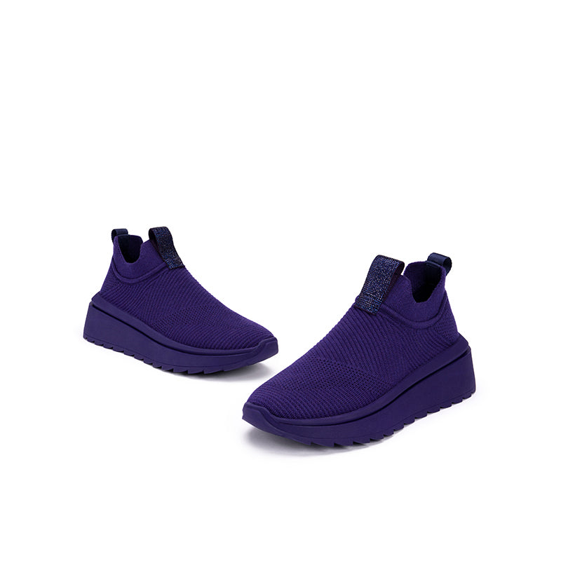 Slip-On Knit Wedge Sneakers – Lightweight Walking Shoes