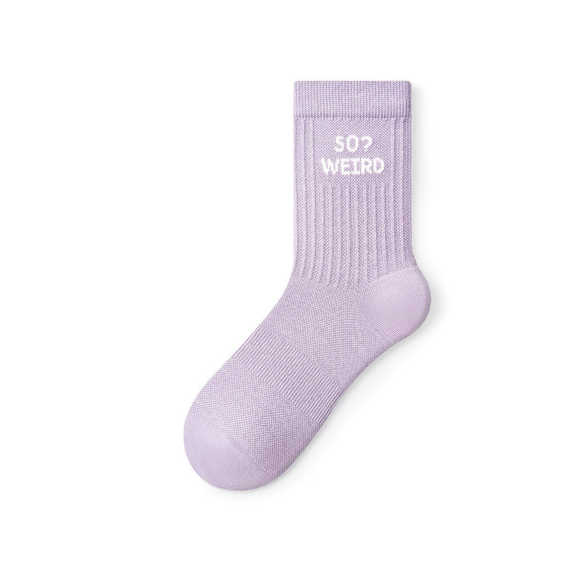 Slogan Embroidered Aesthetic Mid - Calf Socks – Women's 5 - Pair All - Season Crew Set