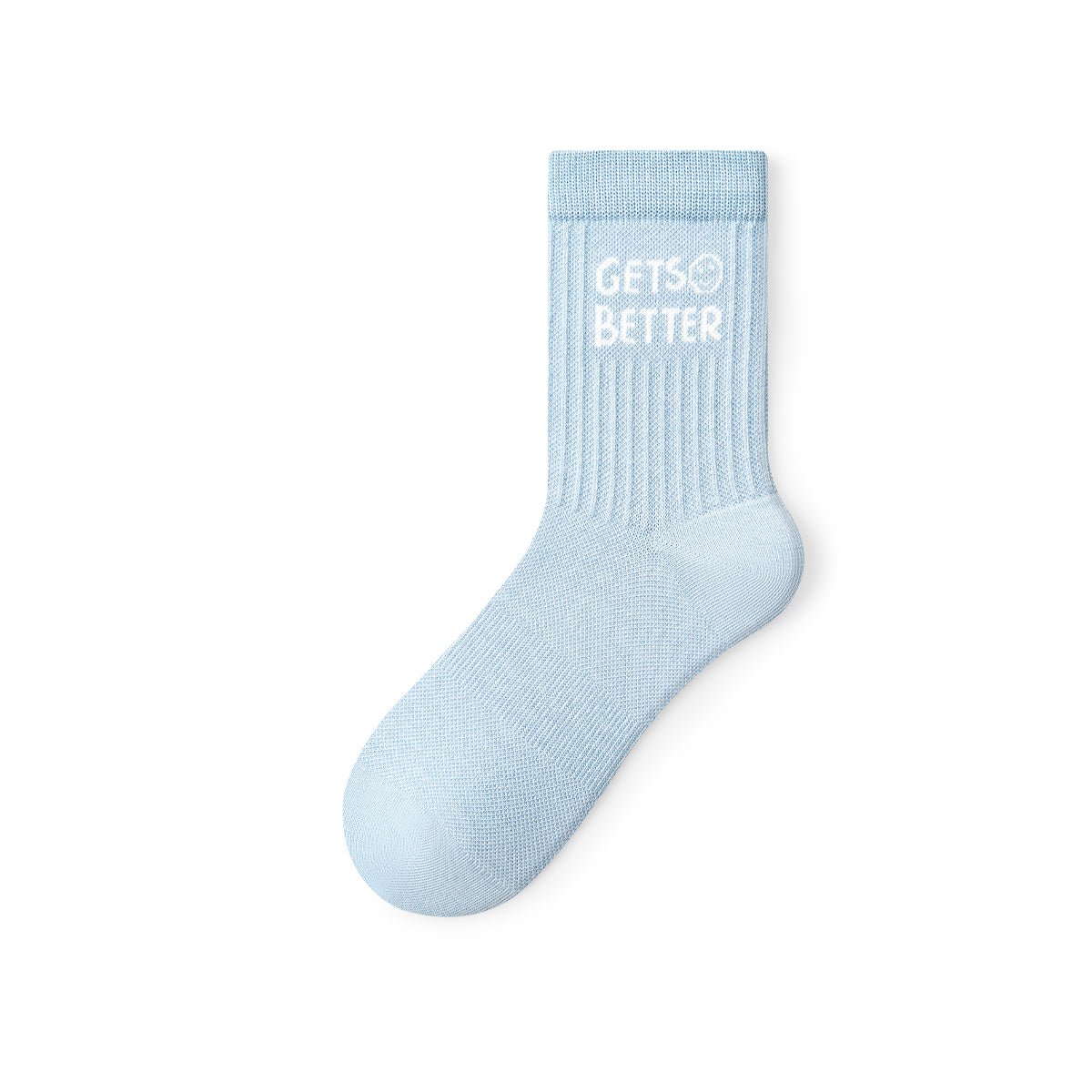 Slogan Embroidered Aesthetic Mid - Calf Socks – Women's 5 - Pair All - Season Crew Set