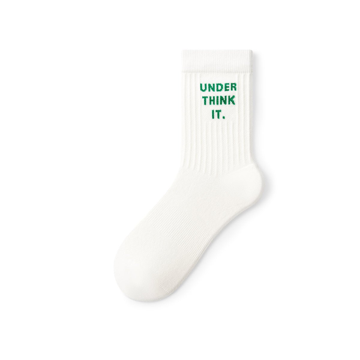 Slogan Embroidered Aesthetic Mid - Calf Socks – Women's 5 - Pair All - Season Crew Set