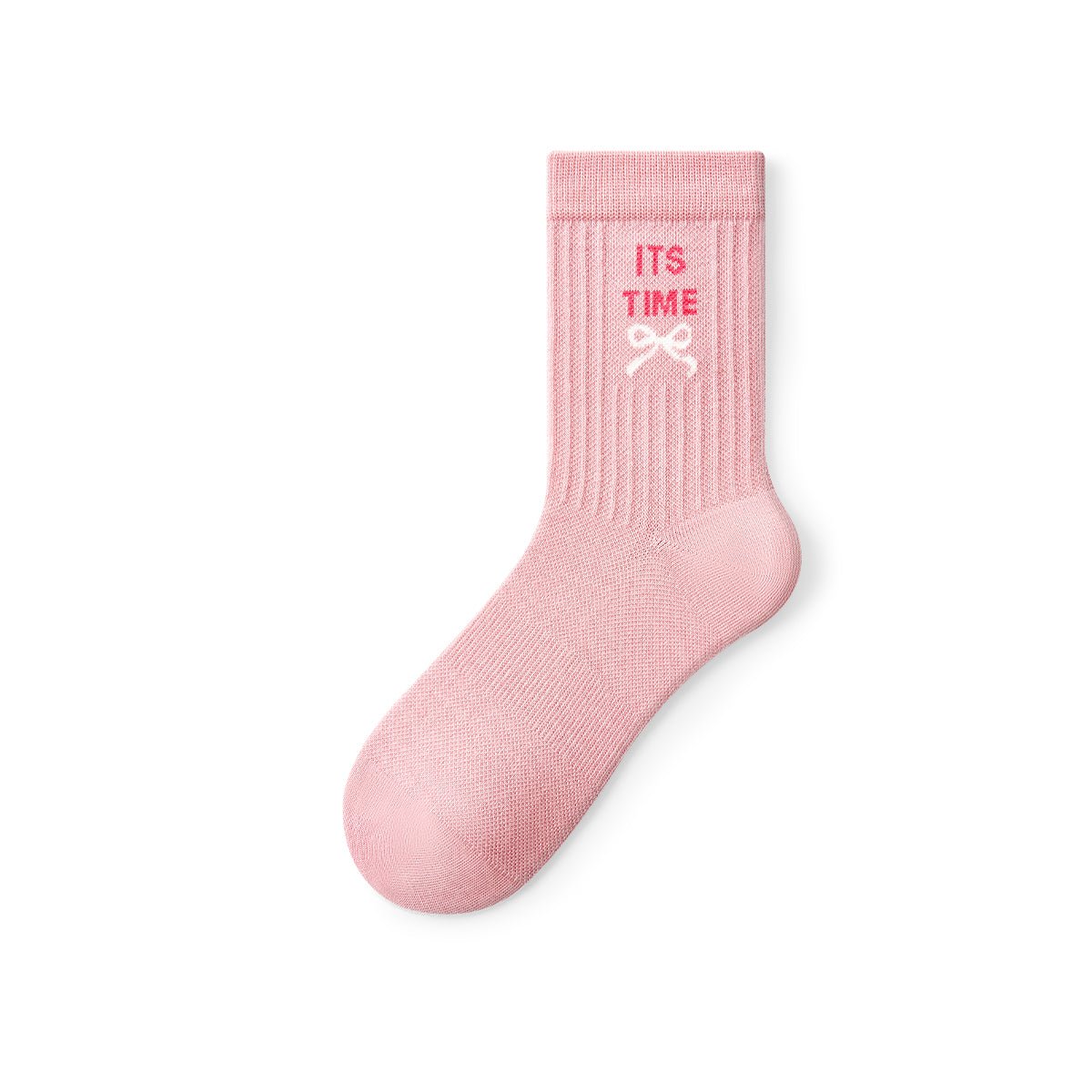Slogan Embroidered Aesthetic Mid - Calf Socks – Women's 5 - Pair All - Season Crew Set
