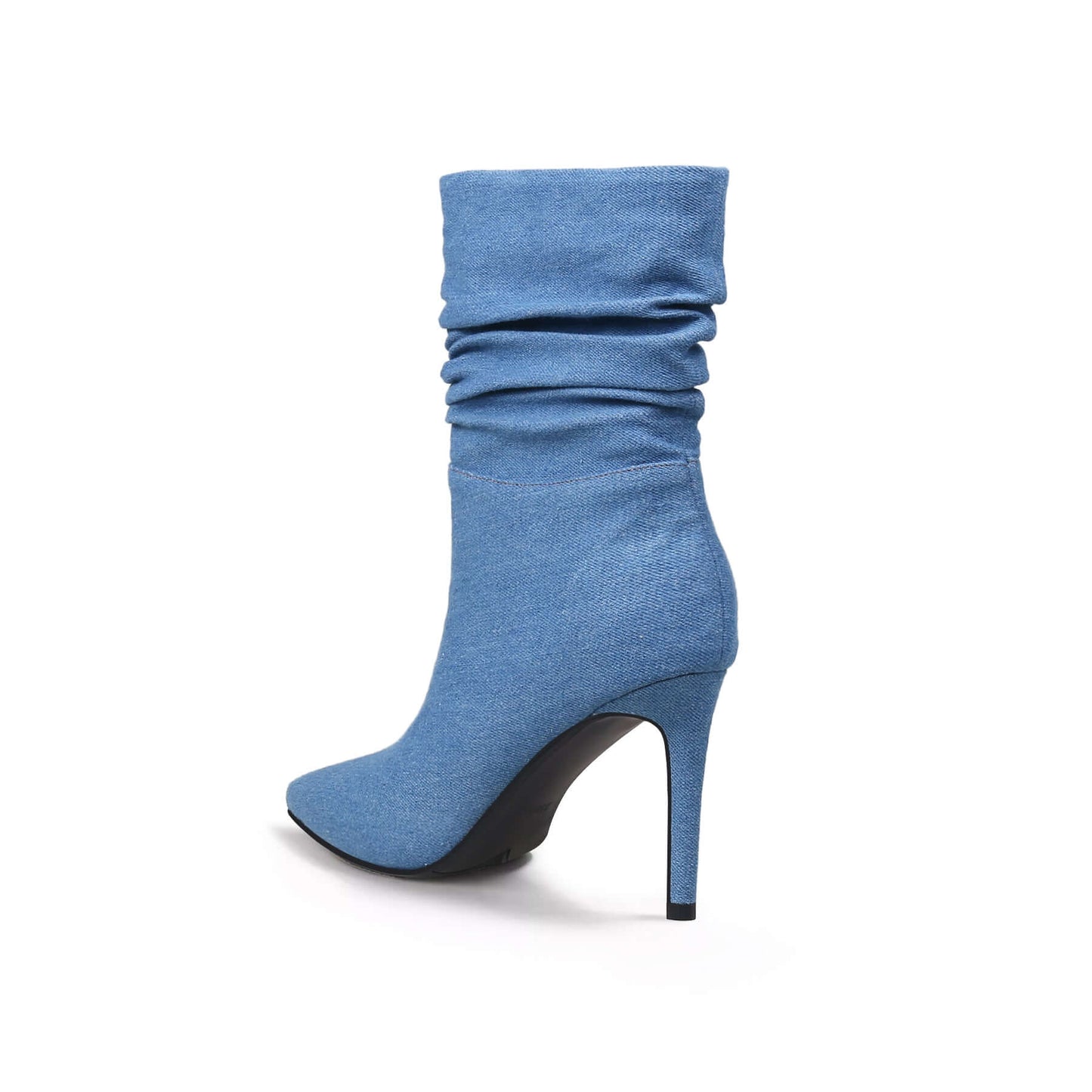 slouch stiletto denim blue boots all blue 4