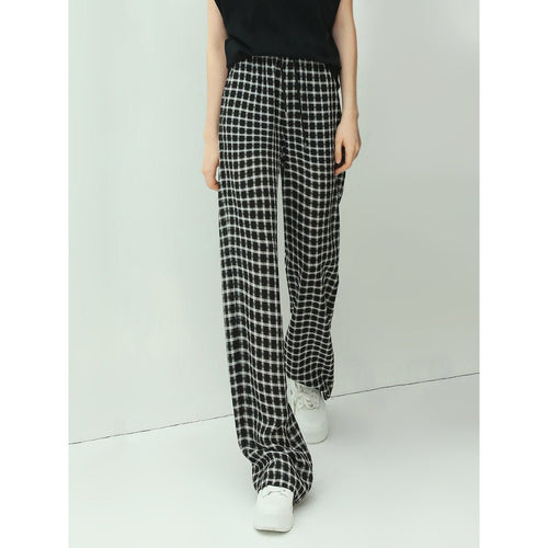 slouchy relaxed fit casual checkered pants all check 1